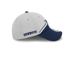 Men's New Era Gray/Navy Dallas Cowboys 2023 Sideline 9FORTY Adjustable Hat