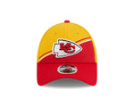 Men's New Era Gold/Red Kansas City Chiefs 2023 Sideline 9FORTY Adjustable Hat
