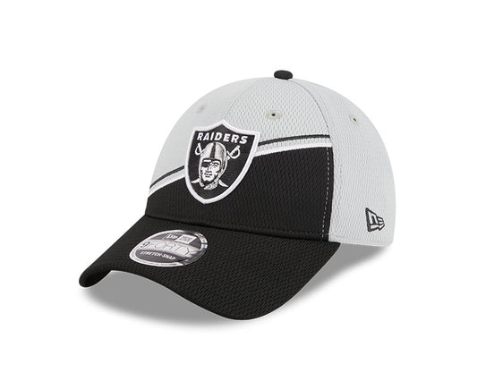 Men's New Era White/Black Las Vegas Raiders 2023 Sideline 9FORTY Adjustable Hat