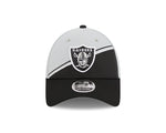 Men's New Era White/Black Las Vegas Raiders 2023 Sideline 9FORTY Adjustable Hat
