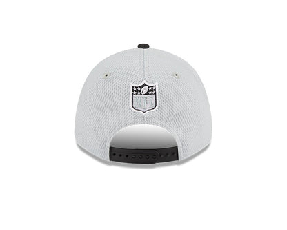 Men's New Era White/Black Las Vegas Raiders 2023 Sideline 9FORTY Adjustable Hat