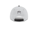 Men's New Era White/Black Las Vegas Raiders 2023 Sideline 9FORTY Adjustable Hat