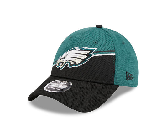 Philadelphia Eagles New Era 2023 Sideline 9FORTY Adjustable Hat - White/Teal