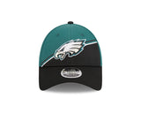 Philadelphia Eagles New Era 2023 Sideline 9FORTY Adjustable Hat - White/Teal