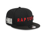 Men's New Era Toronto Raptors Black 9FIFTY Post Up Pin Snapback Hat