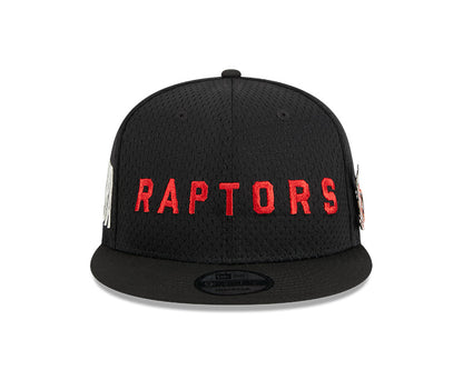 Men's New Era Toronto Raptors Black 9FIFTY Post Up Pin Snapback Hat