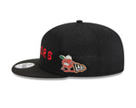 Men's New Era Toronto Raptors Black 9FIFTY Post Up Pin Snapback Hat