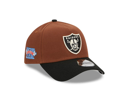 Men's New Era Las Vegas Raiders 9FORTY Super Bowl XVIII Brown Harvest Adjustable Hat