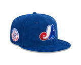 Men's New Era Blue Montreal Expos 59FIFTY Throwback Corduroy All Star Fitted Hat