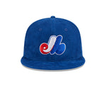 Men's New Era Blue Montreal Expos 59FIFTY Throwback Corduroy All Star Fitted Hat