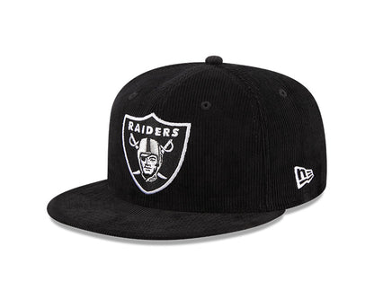 Men's New Era Black Las Vegas Raiders 59FIFTY Throwback Corduroy Hawaii 1990 Pro Bowl Fitted Hat