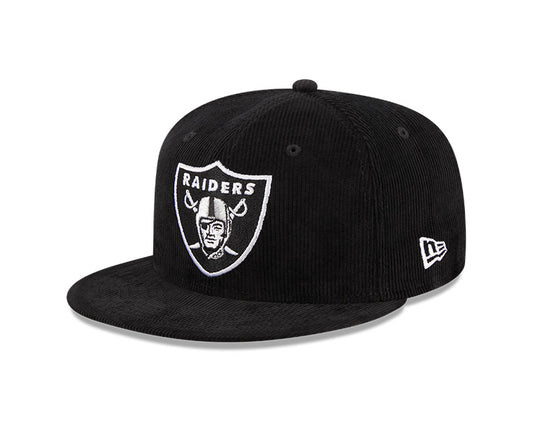 Men's New Era Black Las Vegas Raiders 59FIFTY Throwback Corduroy Hawaii 1990 Pro Bowl Fitted Hat