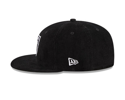 Men's New Era Black Las Vegas Raiders 59FIFTY Throwback Corduroy Hawaii 1990 Pro Bowl Fitted Hat