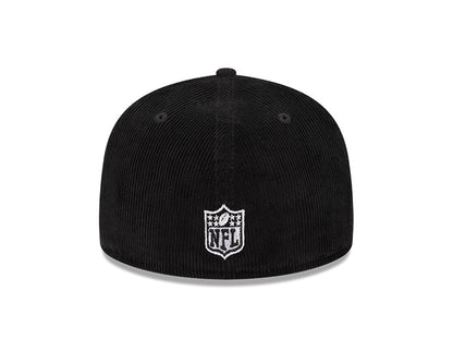 Men's New Era Black Las Vegas Raiders 59FIFTY Throwback Corduroy Hawaii 1990 Pro Bowl Fitted Hat