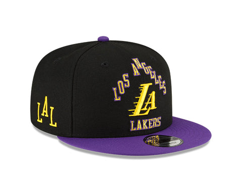 New Era Black/Purple Los Angeles Lakers 2023/24 City Edition Official 9FIFTY Snapback Hat