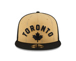 New Era Tan/Black Toronto Raptors 2023/24 City Edition Official 9FIFTY Snapback Hat