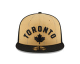 New Era Tan/Black Toronto Raptors 2023/24 City Edition Official 9FIFTY Snapback Hat