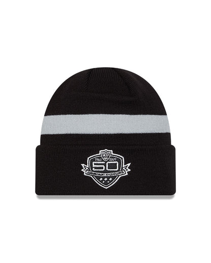 New Era NFL Las Vegas Raiders Retro 50th Anniversary Cuffed Knit Beanie Hat