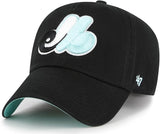 47 MLB Montreal Expos 1969 Black Mint Double Under Clean Up Adjustable Hat - Black