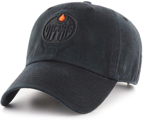 47 NHL Clean Up  Edmonton Oilers Adjustable Cap - Black on Black
