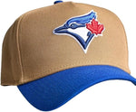 New Era Men's MLB Toronto Blue Jays Chase 9FORTY A-Frame Adjustable Snapback Hat - Khaki/Royal