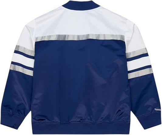 Mitchell & Ness NHL Toronto Maple Leafs Head Coach Lightweight Satin Full-Snap Jacket - Blue/White