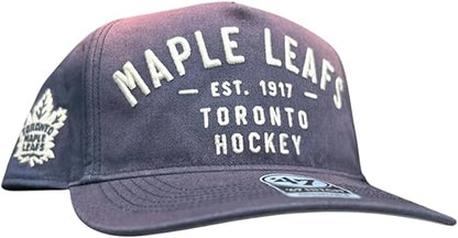 '47 NHL Toronto Maple Leafs Dusted Laramie Hitch Adjustable Snapback Hat - Grey