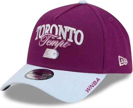 New Era 9FORTY A-Frame WNBA Toronto Tempo 2026 Tip-Off Adjustable Snapback - Purple/Light Blue