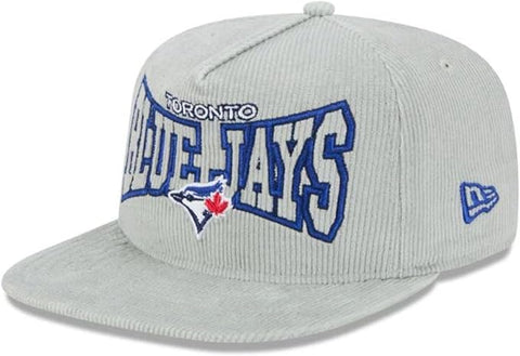 New Era Golfer MLB Toronto Blue Jays Corduroy Adjustable Snapback Hat - Grey
