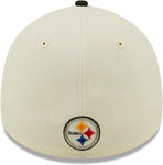 New Era 39Thirty Pittsburgh Steelers NFL 2022 Sideline Chrome White Stretch Cap