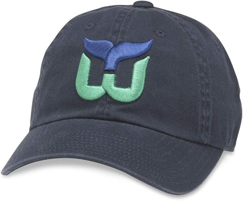 American Needle NHL Hartford Whaler Blue Line Adjustable Snapback Hat - Navy