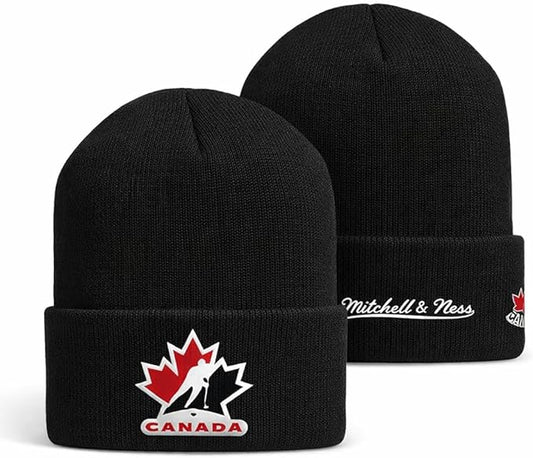 Mitchell & Ness Hockey Canada 2026 Cuff Knit Beanie - Black