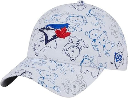 New Era MLB Toronto Blue Jays Youth Animal Print Adjustable Flex Hat - White