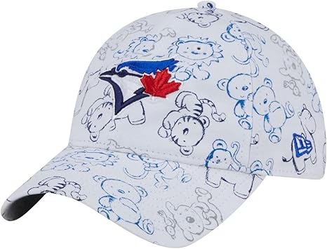 New Era MLB Toronto Blue Jays Youth Animal Print Adjustable Flex Hat - White