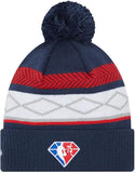 New Era Youth Brooklyn Nets 2021/2022 City Edition Cuff Knit Beanie - Blue