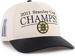 47 NHL Boston Bruins Tabloid Hitch Adjustable Snapback Cap - Black/Beige