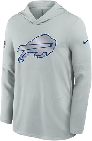 Nike Men's NFL Buffalo Bills 2025 Rivalries Collection Sideline Dri-FIT Long Sleeve Hoodie - Silver