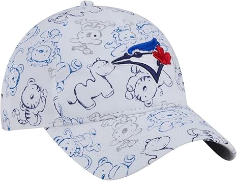 New Era MLB Toronto Blue Jays Youth Animal Print Adjustable Flex Hat - White