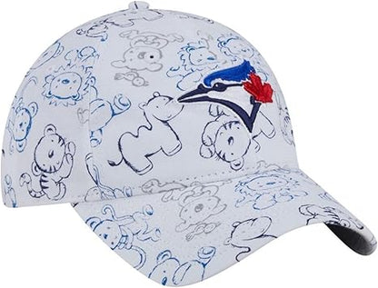 New Era MLB Toronto Blue Jays Youth Animal Print Adjustable Flex Hat - White
