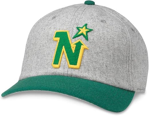 American Needle NHL Minnesota North Stars Vintage Archive Legend Adjustable Hat - Heather Grey