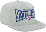 New Era Golfer MLB Toronto Blue Jays Corduroy Adjustable Snapback Hat - Grey