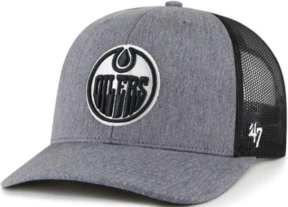 47 NHL Edmonton Oilers Trucker Mesh Back Snapback Cap - Carbon