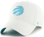 47 White Noise Toronto Raptors Clean Up Adjustable Hat Cap - White/Caribbean Blue