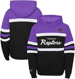 Mitchell & Ness Youth Toronto Raptors Head Coach Hardwood Classics Pullover Hoodie - Black/Purple