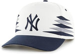 '47 MLB Hitch New York Yankees Diamond Cut Snapback Hat - White/Navy