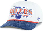 '47 NHL Edmonton Rustic Hitch Adjustable Snapback with Corduroy Brim - White/Blue