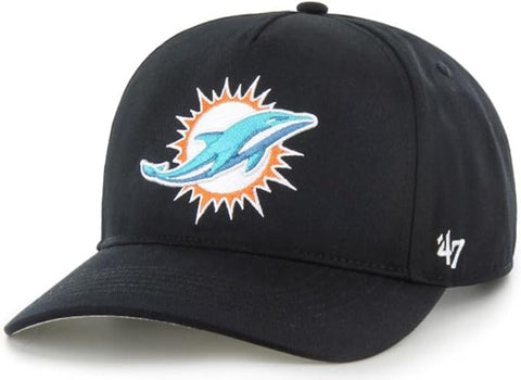 '47 NFL Miami Dolphins Hitch RF Adjustable Snapback Hat - Black