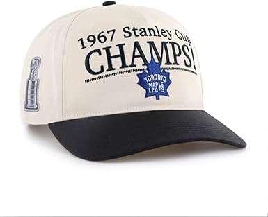 47 NHL Toronto Maple Leafs Tabloid 1967 Stanley Cup Championship Hitch Adjustable Snapback Cap - Black/Beige