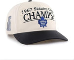 47 NHL Toronto Maple Leafs Tabloid 1967 Stanley Cup Championship Hitch Adjustable Snapback Cap - Black/Beige
