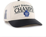 47 NHL Toronto Maple Leafs Tabloid 1967 Stanley Cup Championship Hitch Adjustable Snapback Cap - Black/Beige